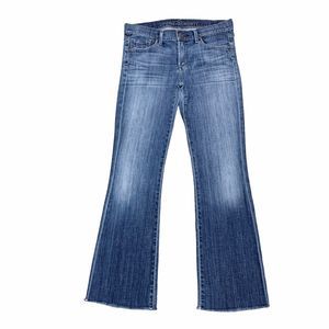 Citizens Of Humanity Low Rise Jeans Women Size 27 Bootcut Raw Hem